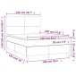 vidaXL Κρεβάτι Boxspring με Στρώμα Taupe 140x190 εκ. Υφασμάτινο