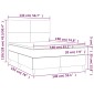 vidaXL Κρεβάτι Boxspring με Στρώμα Κρεμ 140x190 εκ. Υφασμάτινο