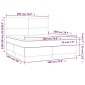vidaXL Κρεβάτι Boxspring με Στρώμα Κρεμ 180x200 εκ. Υφασμάτινο