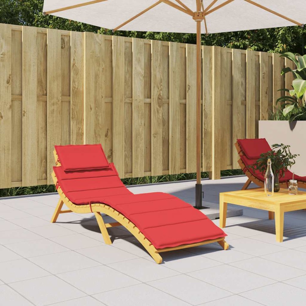 vidaXL Μαξιλάρι Ξαπλώστρας Κόκκινο 186x58x4 εκ. από Ύφασμα Oxford