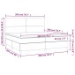 vidaXL Κρεβάτι Boxspring με Στρώμα Κρεμ 200x200 εκ. Υφασμάτινο