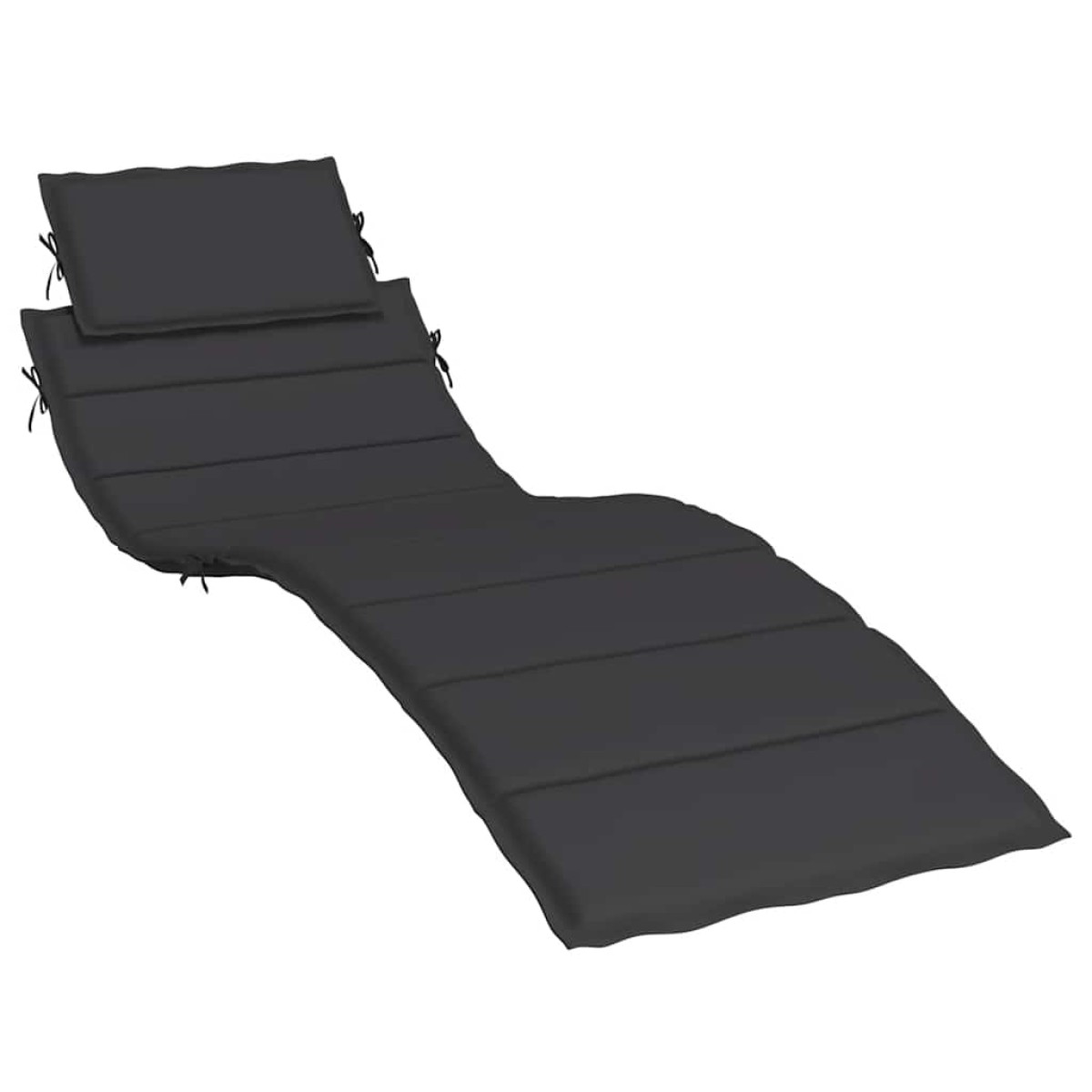 vidaXL Μαξιλάρι Ξαπλώστρας Μαύρο 186 x 58 x 3 εκ. από Ύφασμα Oxford