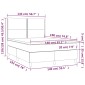 vidaXL Κρεβάτι Boxspring με Στρώμα Μπλε 140x190 εκ. Υφασμάτινο