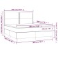 vidaXL Κρεβάτι Boxspring με Στρώμα Taupe 180x200 εκ. Υφασμάτινο