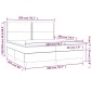 vidaXL Κρεβάτι Boxspring με Στρώμα Μπλε 200x200 εκ. Υφασμάτινο