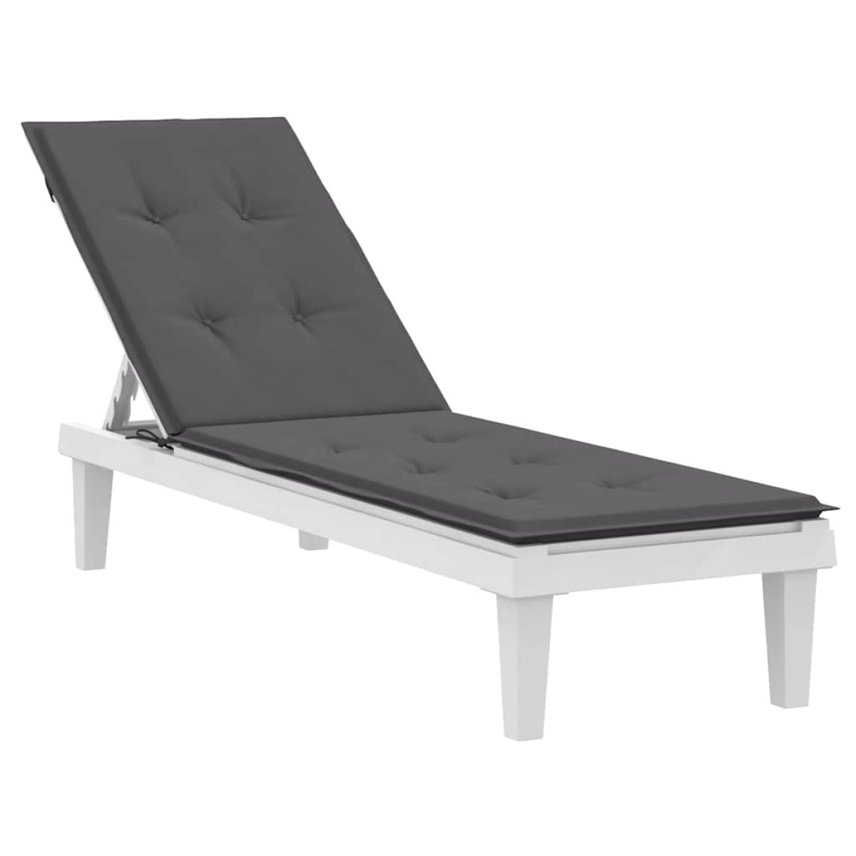 vidaXL Μαξιλάρι Ξαπλώστρας Ανθρακί (75+105) x 50 x 3 εκ.