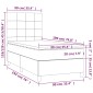vidaXL Κρεβάτι Boxspring με Στρώμα Σκούρο Γκρι 90x190 εκ. Υφασμάτινο