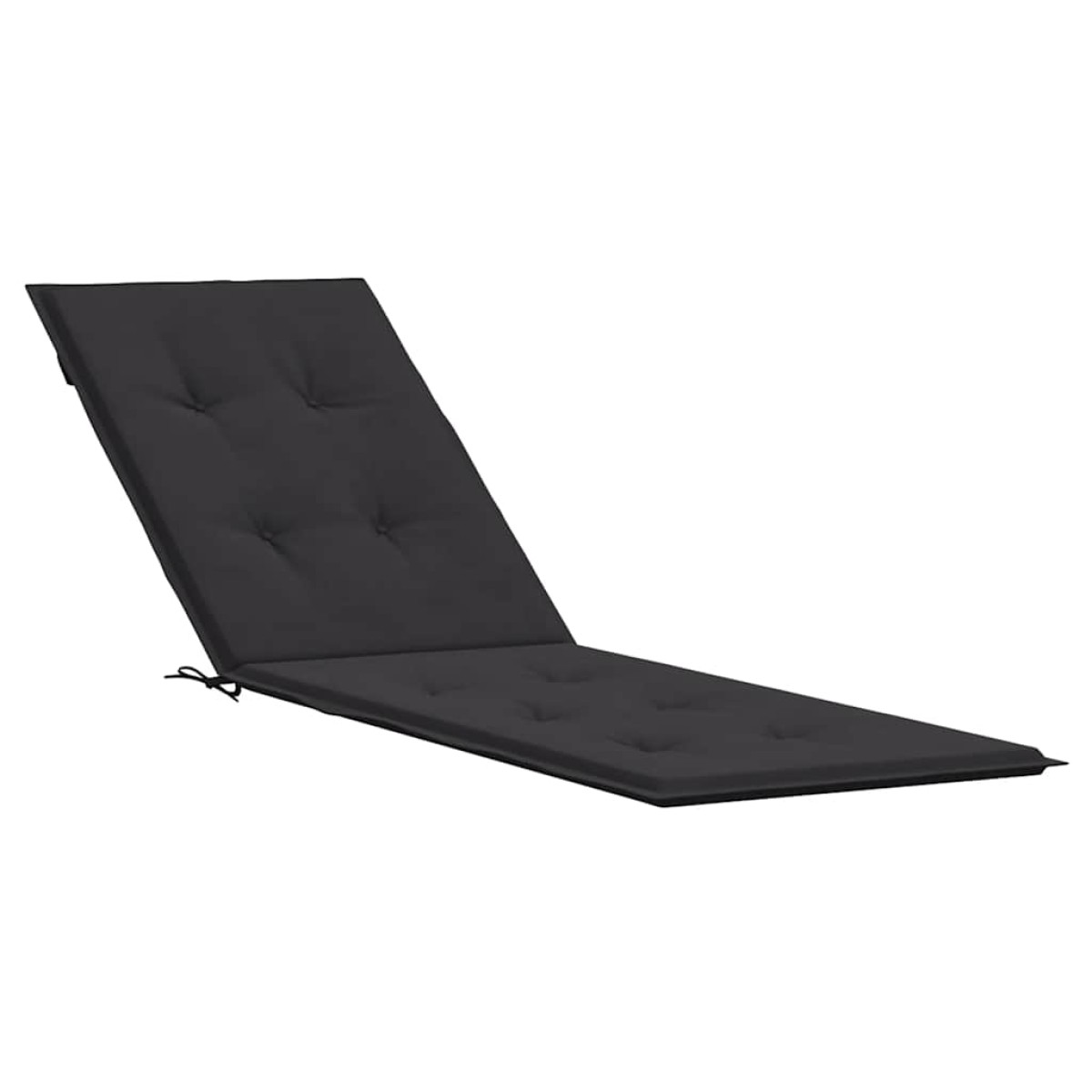 vidaXL Μαξιλάρι Σεζλόνγκ Μαύρο (75+105) x 50 x 3 εκ.