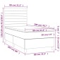 vidaXL Κρεβάτι Boxspring με Στρώμα Σκούρο Γκρι 80x200 εκ. Υφασμάτινο