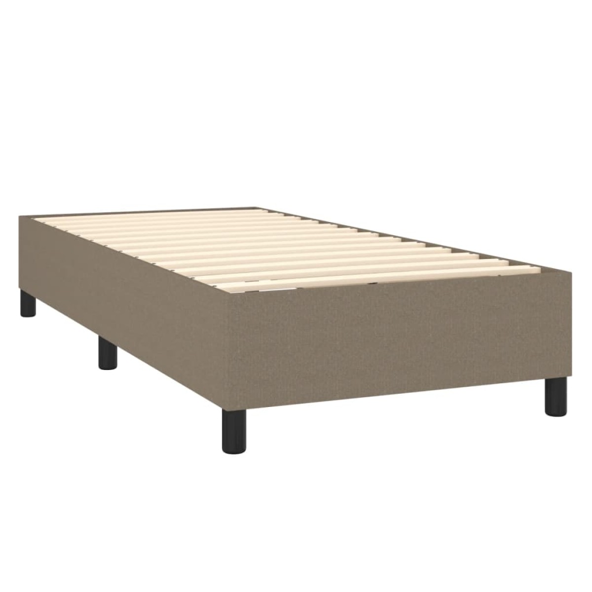 vidaXL Κρεβάτι Boxspring με Στρώμα Taupe 80x200 εκ. Υφασμάτινο