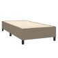 vidaXL Κρεβάτι Boxspring με Στρώμα Taupe 80x200 εκ. Υφασμάτινο