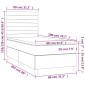 vidaXL Κρεβάτι Boxspring με Στρώμα Taupe 80x200 εκ. Υφασμάτινο