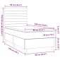 vidaXL Κρεβάτι Boxspring με Στρώμα Taupe 90x190 εκ.Υφασμάτινο