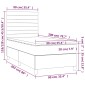 vidaXL Κρεβάτι Boxspring με Στρώμα Μπλε 90x200 εκ.Υφασμάτινο