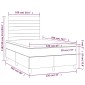 vidaXL Κρεβάτι Boxspring με Στρώμα Taupe 120x200 εκ. Υφασμάτινο