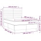 vidaXL Κρεβάτι Boxspring με Στρώμα Κρεμ 140x200 εκ. Υφασμάτινο
