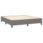 vidaXL Κρεβάτι Boxspring με Στρώμα Σκούρο Γκρι 160x200 εκ Υφασμάτινο