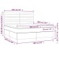 vidaXL Κρεβάτι Boxspring με Στρώμα Σκούρο Γκρι 160x200 εκ Υφασμάτινο