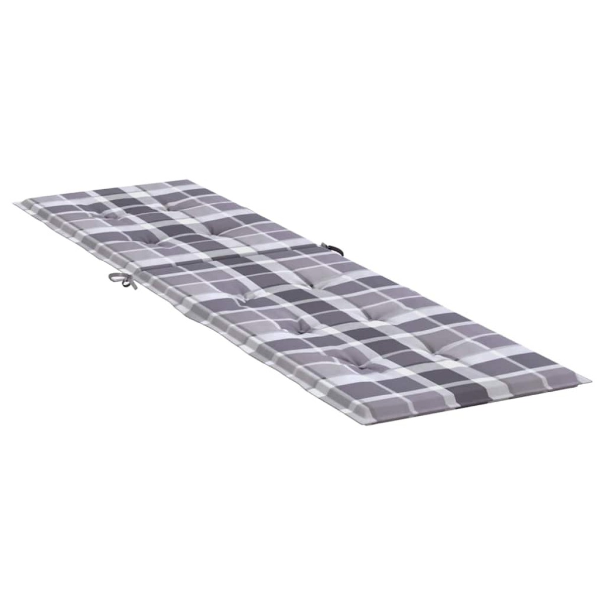 vidaXL Μαξιλάρι Σεζλόνγκ Γκρι Καρό (75+105) x 50 x 3 εκ.
