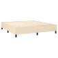 vidaXL Κρεβάτι Boxspring με Στρώμα Κρεμ 160x200 εκ. Υφασμάτινο