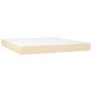 vidaXL Κρεβάτι Boxspring με Στρώμα Κρεμ 160x200 εκ. Υφασμάτινο