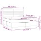 vidaXL Κρεβάτι Boxspring με Στρώμα Κρεμ 160x200 εκ. Υφασμάτινο