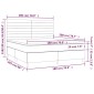 vidaXL Κρεβάτι Boxspring με Στρώμα Μπλε 180x200 εκ. Υφασμάτινο