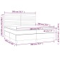 vidaXL Κρεβάτι Boxspring με Στρώμα Μπλε 200x200 εκ. Υφασμάτινο