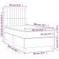 vidaXL Κρεβάτι Boxspring με Στρώμα Κρεμ 90x200 εκ.Υφασμάτινο