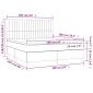 vidaXL Κρεβάτι Boxspring με Στρώμα Μπλε 160x200 εκ. Υφασμάτινο