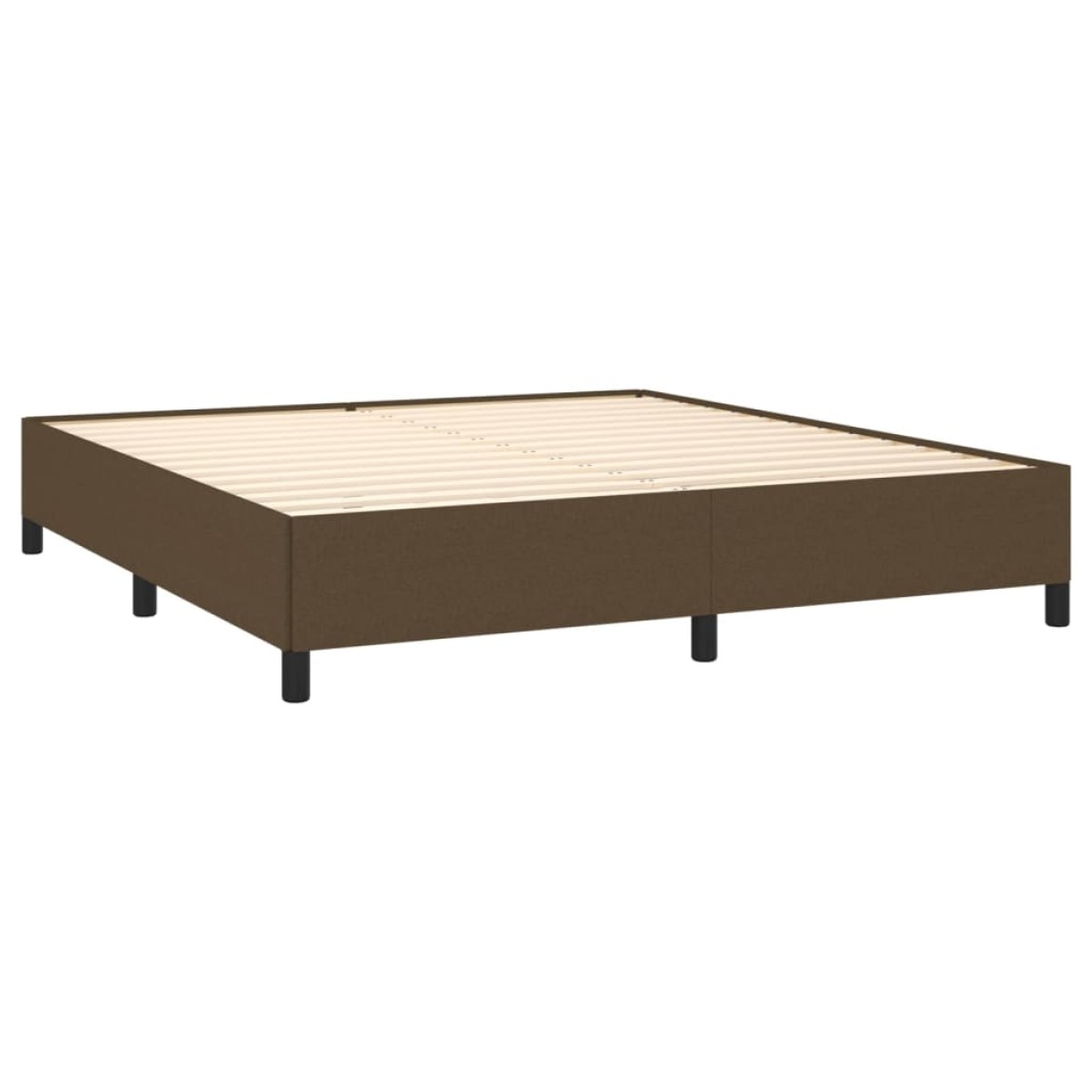 vidaXL Κρεβάτι Boxspring με Στρώμα Σκούρο Καφέ 180x200 εκ Υφασμάτινο