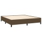 vidaXL Κρεβάτι Boxspring με Στρώμα Σκούρο Καφέ 180x200 εκ Υφασμάτινο