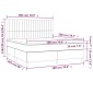vidaXL Κρεβάτι Boxspring με Στρώμα Σκούρο Καφέ 180x200 εκ Υφασμάτινο