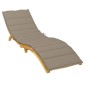 vidaXL Μαξιλάρι Ξαπλώστρας Taupe 200 x 50 x 3εκ. από Ύφασμα Oxford
