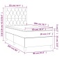 vidaXL Κρεβάτι Boxspring με Στρώμα Μπλε 80x200 εκ. Υφασμάτινο