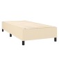 vidaXL Κρεβάτι Boxspring με Στρώμα Κρεμ 90x200 εκ.Υφασμάτινο