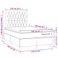 vidaXL Κρεβάτι Boxspring με Στρώμα Ανοιχτό Γκρι 120x200 εκ. Υφασμάτινο