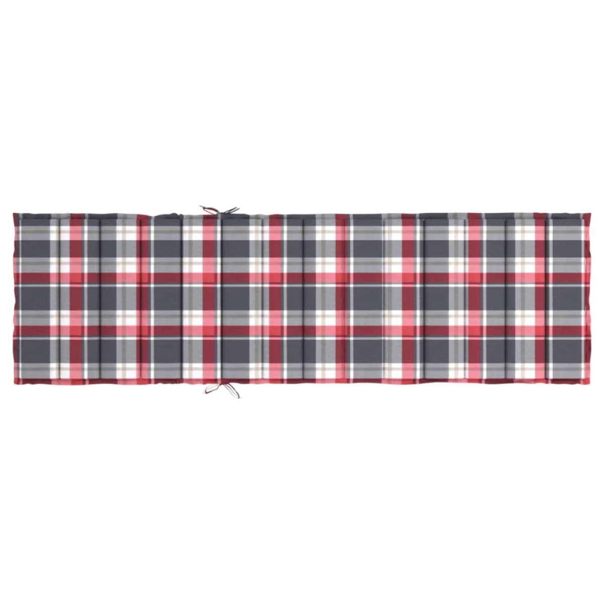 vidaXL Μαξιλάρι Ξαπλώστρας Κόκκινο Καρό 200x50x3 εκ. από Ύφασμα Oxford