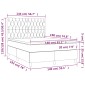 vidaXL Κρεβάτι Boxspring με Στρώμα Κρεμ 140x190 εκ. Υφασμάτινο