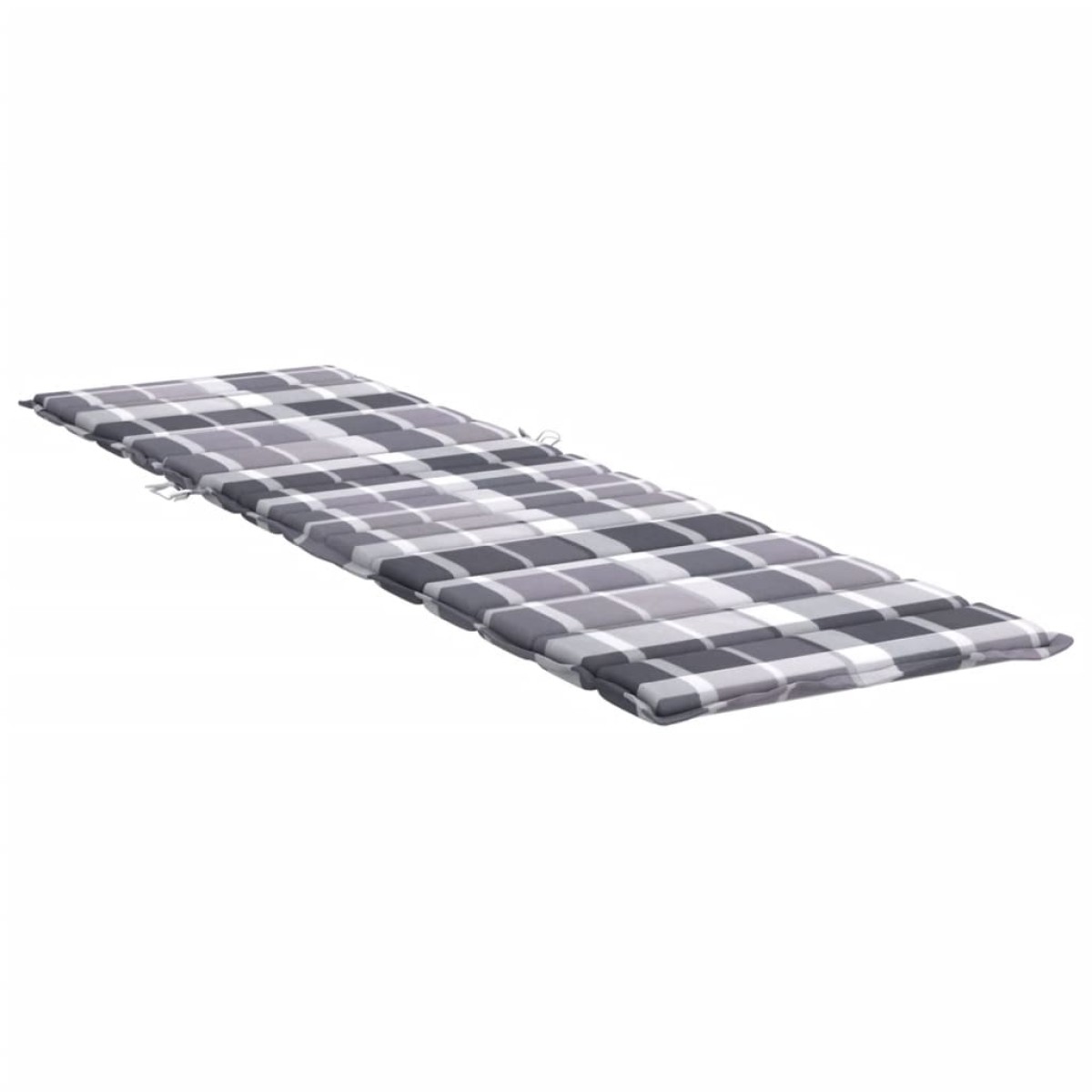 vidaXL Μαξιλάρι Ξαπλώστρας Γκρι Καρό 200 x 50 x 3εκ. από Ύφασμα Oxford