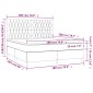 vidaXL Κρεβάτι Boxspring με Στρώμα Ανοιχτό Γκρι 180x200 εκ. Υφασμάτινο