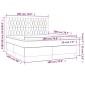 vidaXL Κρεβάτι Boxspring με Στρώμα Μαύρο 180x200 εκ. Υφασμάτινο