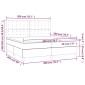 vidaXL Κρεβάτι Boxspring με Στρώμα Σκούρο Γκρι 200x200 εκ. Υφασμάτινο