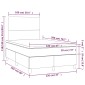 vidaXL Κρεβάτι Boxspring με Στρώμα Σκούρο Καφέ 120x200 εκ. Υφασμάτινο