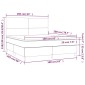 vidaXL Κρεβάτι Boxspring με Στρώμα Σκούρο Καφέ 160x200 εκ Υφασμάτινο