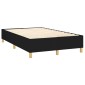 vidaXL Κρεβάτι Boxspring με Στρώμα Μαύρο 120x200 εκ. Υφασμάτινο