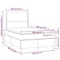 vidaXL Κρεβάτι Boxspring με Στρώμα Μαύρο 120x200 εκ. Υφασμάτινο