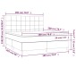 vidaXL Κρεβάτι Boxspring με Στρώμα Κρεμ 180x200 εκ. Υφασμάτινο