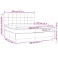 vidaXL Κρεβάτι Boxspring με Στρώμα Σκούρο Καφέ 200x200 εκ. Υφασμάτινο