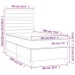 vidaXL Κρεβάτι Boxspring με Στρώμα Σκούρο Καφέ 90x190 εκ. Υφασμάτινο
